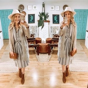 Striped Button-down Summer Dress